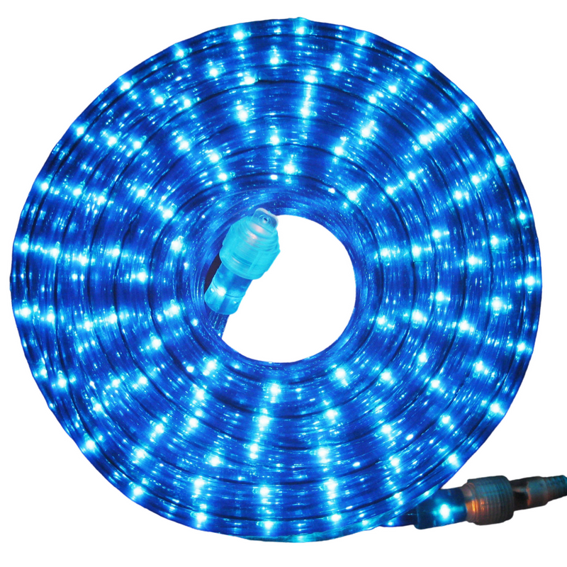 Flexilight 2-Pack 150Ft Rope Light 120V 2-Wire 1/2” 13mm Incandescent Bulbs (Blue)