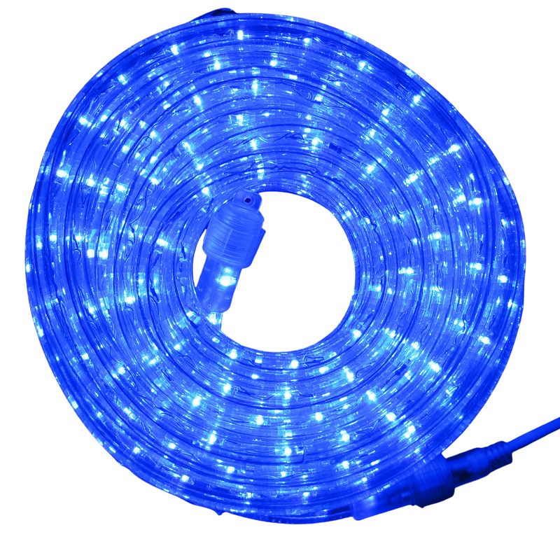 Flexilight 12Ft LED Rope Light 120V 2-Wire 1/2” 13mm Diameter Extendable Indoor Outdoor Home Decoration Christmas Party Accent Lighting (Blue)