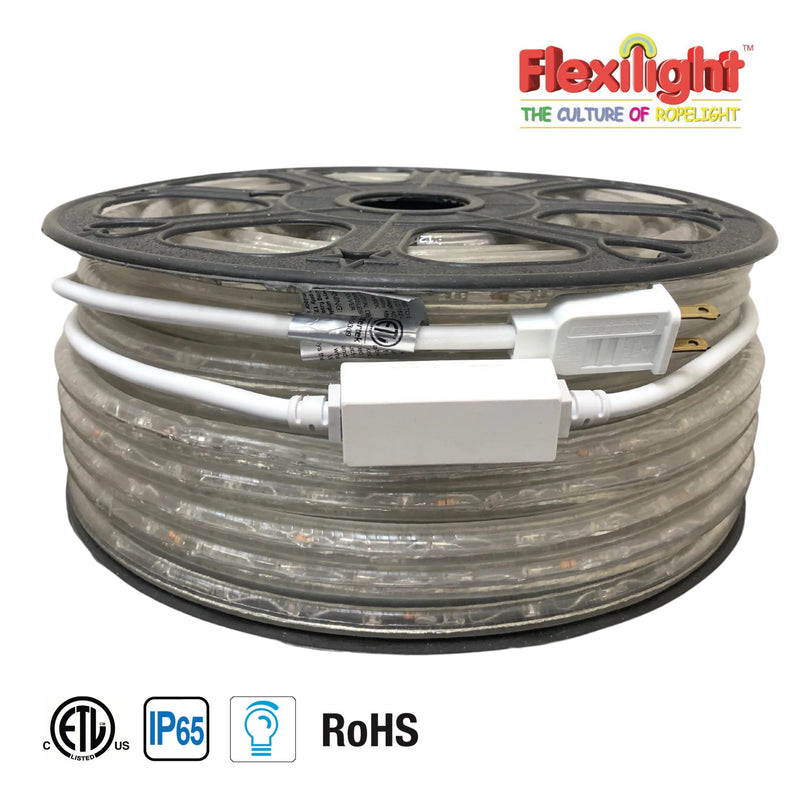 Flexilight LED Rope Light 120V 2-Wire 3/8" 10mm Diameter 45m 150Ft Indoor Outdoor ETL cETL 3000K