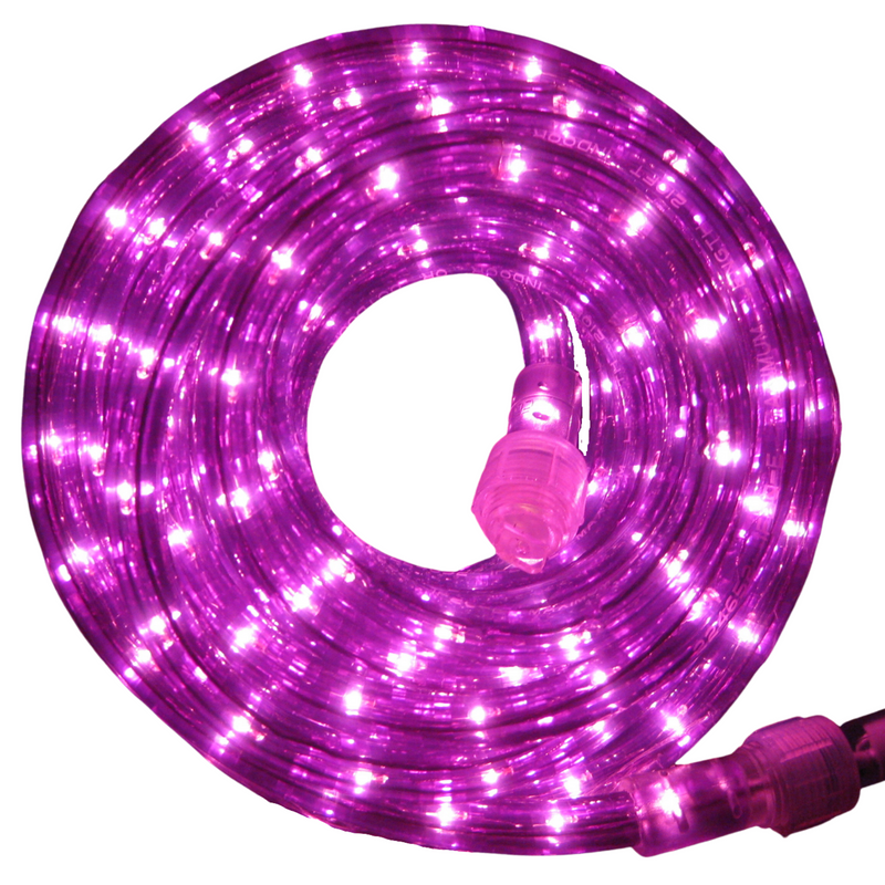 Flexilight 2-Pack 150Ft Rope Light 12V 2-Wire 1/2” 13mm Incandescent Bulbs (Purple)