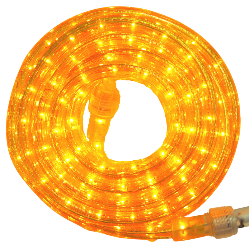 Flexilight 18Ft Rope Light 120V 2-Wire 1/2” 13mm Incandescent Bulbs (Yellow)