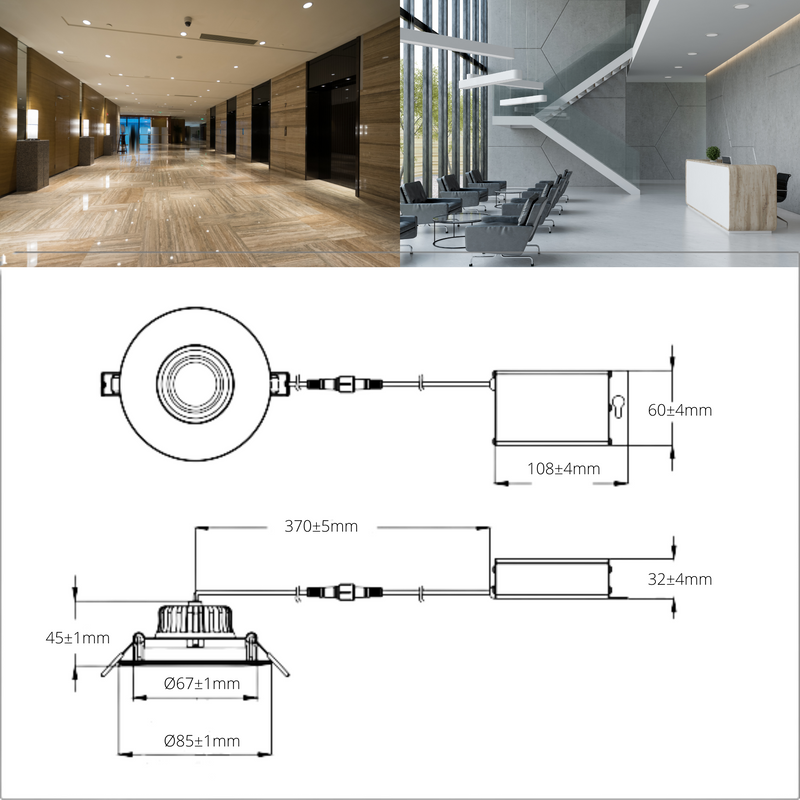 LeVanier LED 3-Inch Gimbal Recessed Light 360° Rotation 8W 700 Lumens 60W Equivalent Round Slim Panel Down Light Dimmable with JB ETL ES White 3000K