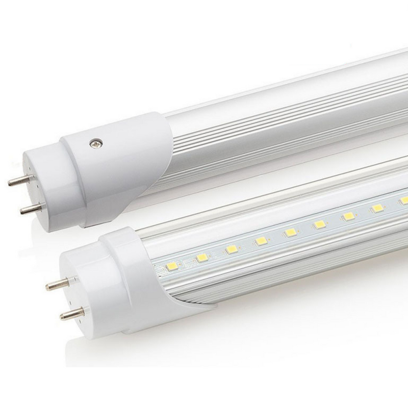 LeVanier 25-Pack LED T8 2Ft 10W 1200Lm 100-277V Type A+B Hybrid Aluminum + PC Tube Clear Lens Dual Ended Power UL cUL 3000K