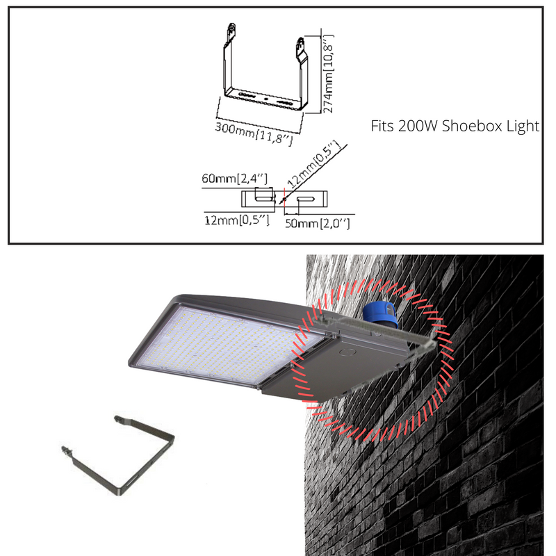 LeVanier York Mount for 200W LED Shoebox Light Parking Lot Street Park Garden Playground Backyard Outdoor