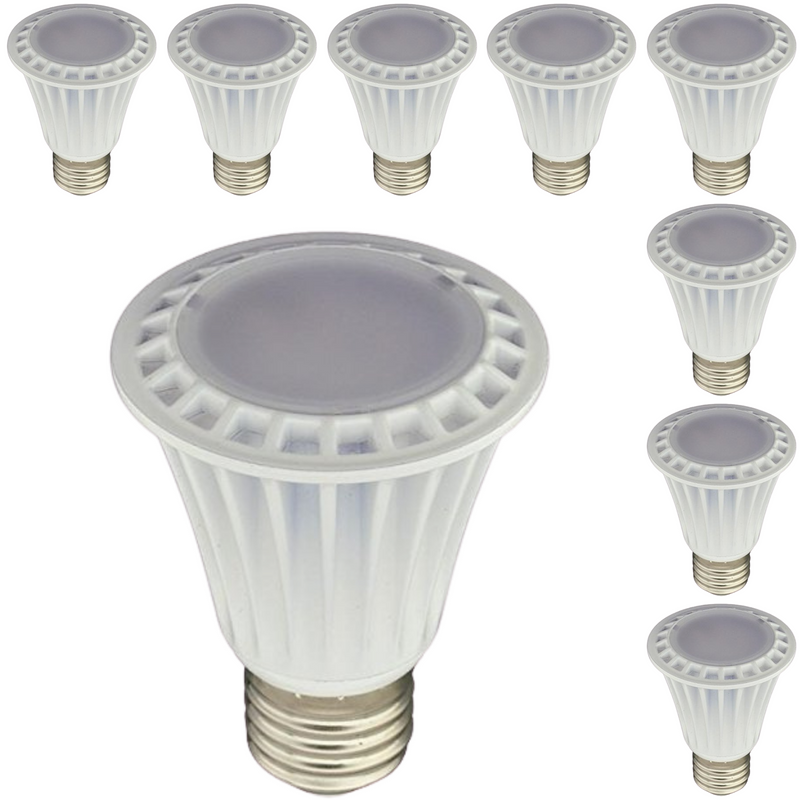 LeVanier 8-Pack LED PAR20 8W 120V 50W Equivalent CRI>80 120° Flood Light Dimmable 25,000 Hours LED Light Bulb E26 Base | 3000K