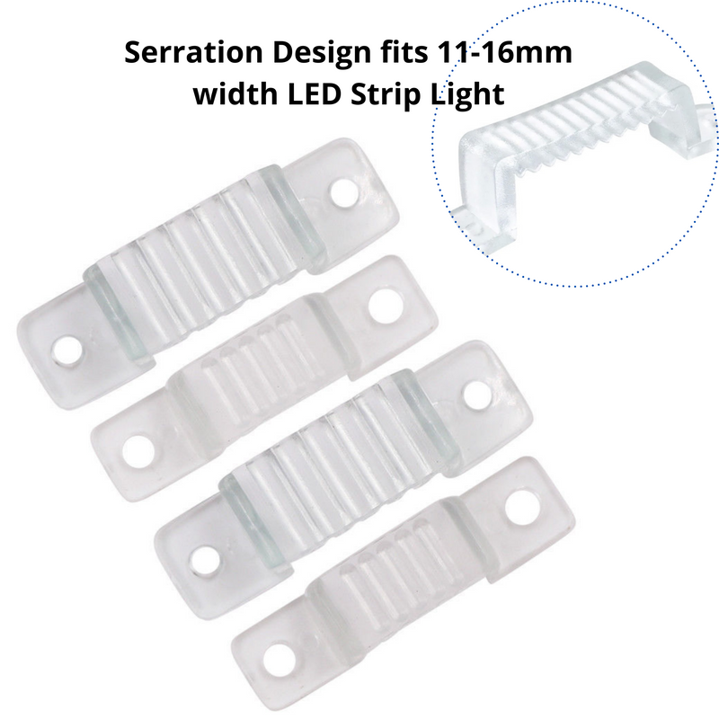 Flexilight 24-Pack Mounting Clip for 120V LED Strip Light SMD 5050 3014 5730 2835 Line Voltage